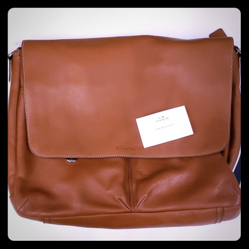 Coach leather crossbody messenger bag